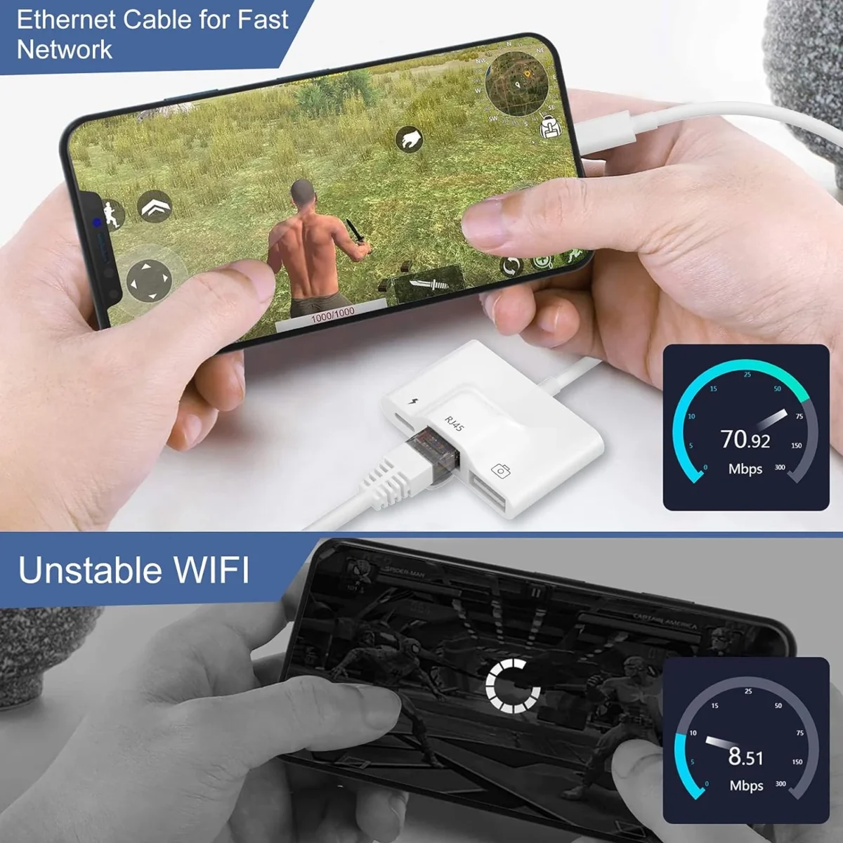 Lightning to Ethernet USB 3 Adapter