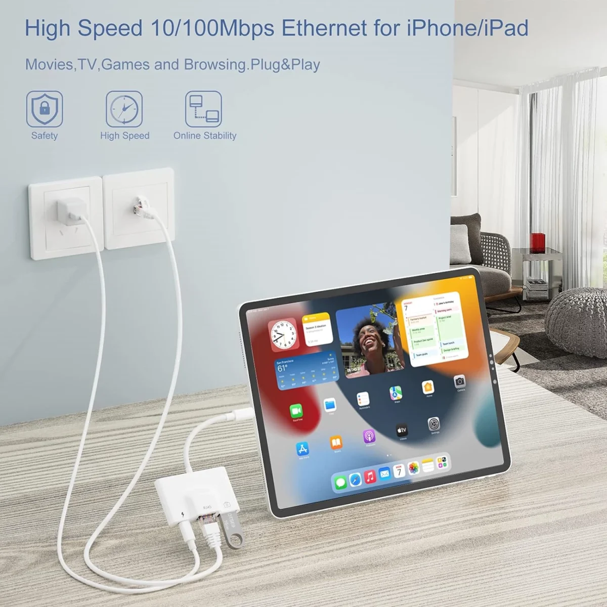 Lightning to Ethernet USB 3 Adapter