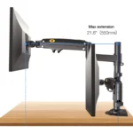 NB North Bayou H180 Dual Monitor Desk Mount Stand Full Motion Swivel - 2 Screens up to 32 - Load Capacity 12 Kg for Each Monitor