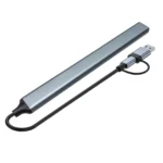 USB C + USB 3.0 to 7 USB Ports for MacBook Pro, iMac 2021, USB Splitter Aluminum Alloy