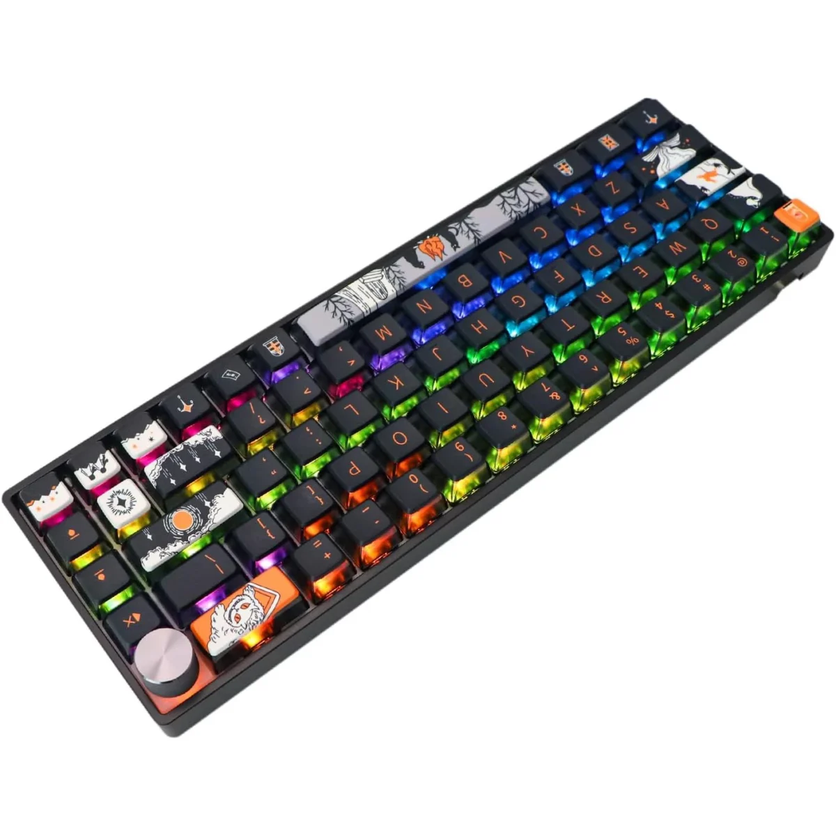 SKYLOONG GK68 RGB Gaming Keyboard - Gateron Optical Yellow Switch Hot Swappable (Dark Fairy Tale) - Image 6