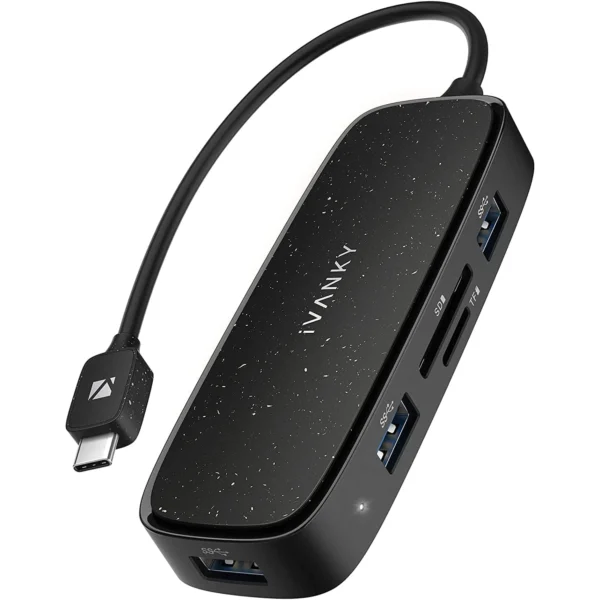 IVANKY USB C Hub 7-in-1 with 4K HDMI, 100W Power Delivery, 3 USB-A 3.0, SD/TF Card Readers