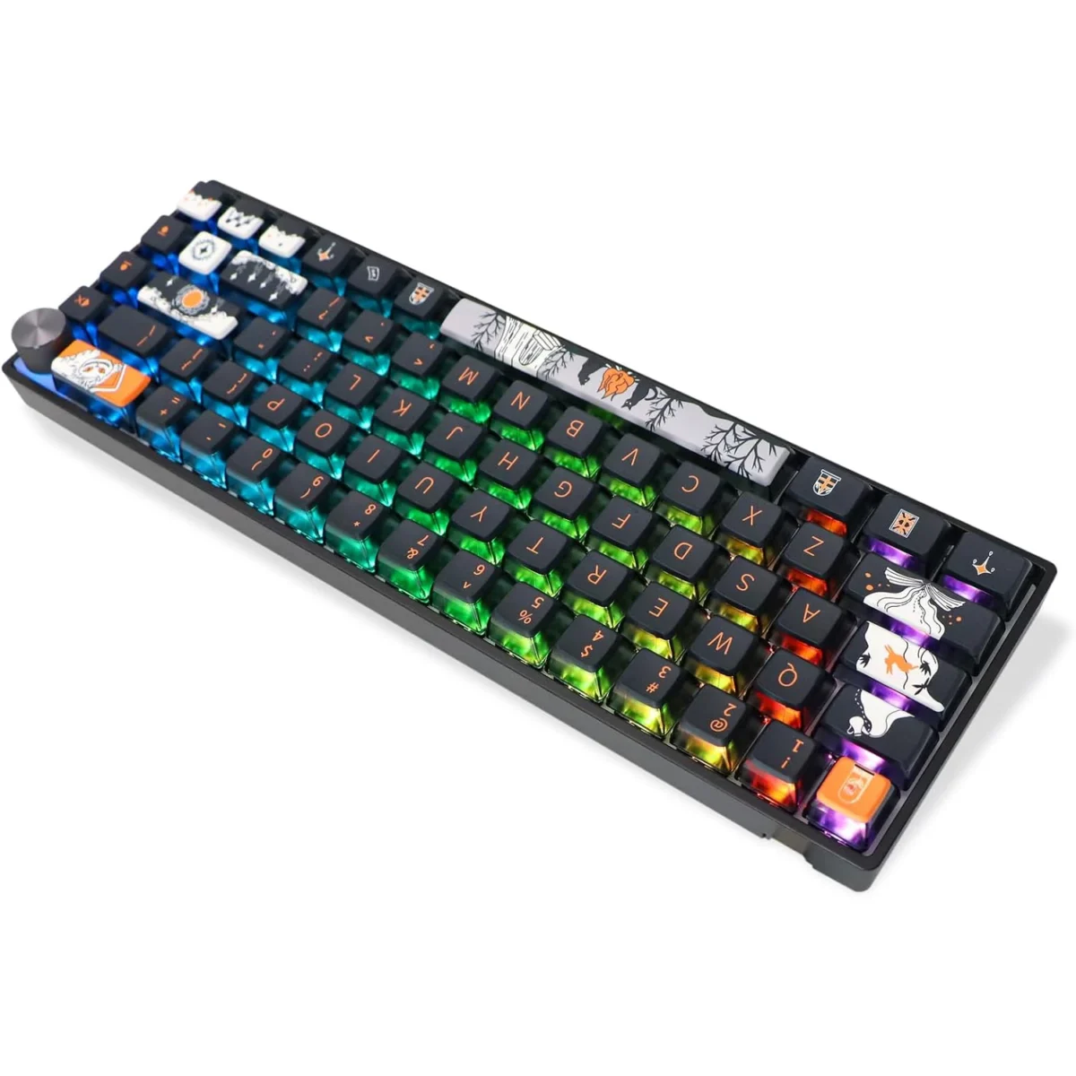 SKYLOONG GK68 RGB Gaming Keyboard - Gateron Optical Yellow Switch Hot Swappable (Dark Fairy Tale) - Image 2