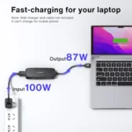 IVANKY USB C Hub 7-in-1 with 4K HDMI, 100W Power Delivery, 3 USB-A 3.0, SD/TF Card Readers