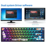 SKYLOONG GK68 RGB Gaming Keyboard - Gateron Optical Yellow Switch Hot Swappable (Dark Fairy Tale) - Image 5
