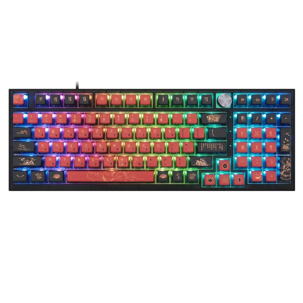 SKYLOONG GK980 Nine-Tailed Fox RGB Gaming Keyboard - Gateron Optical Red Switch