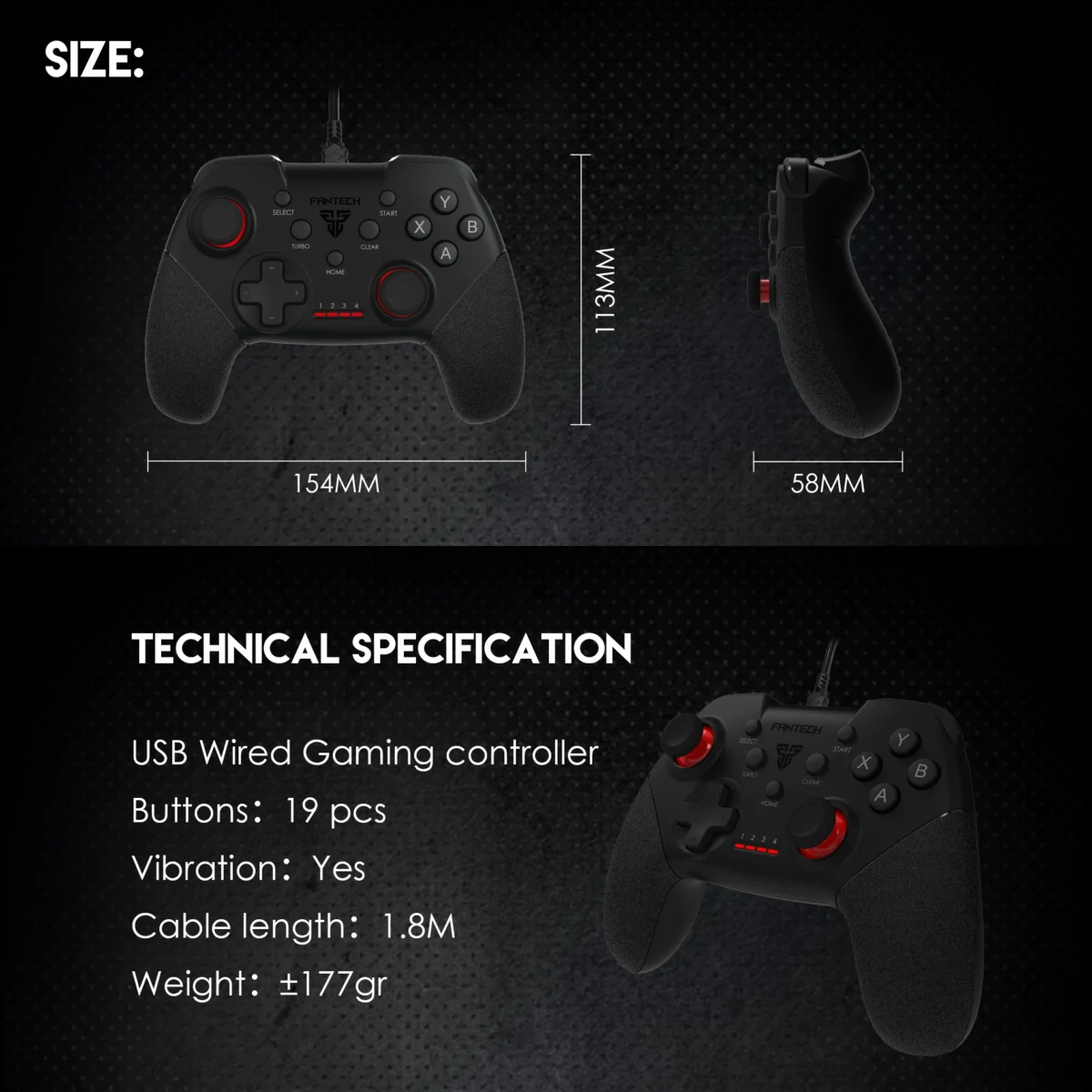 FANTECH GP13 Shooter II USB Gaming Controller