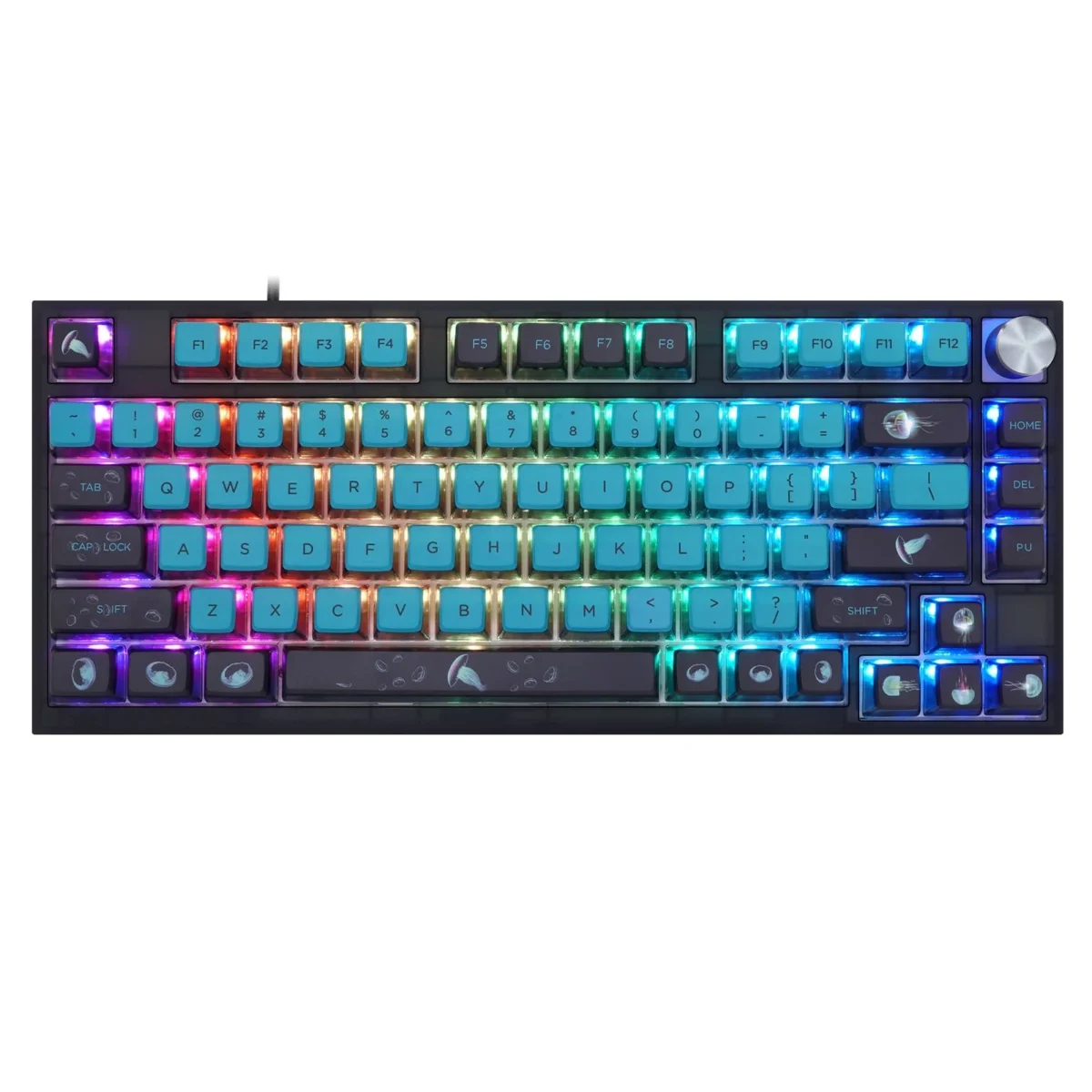 EPOMAKER SKYLOONG GK75 Jelly Fish RGB Gaming Keyboard - Gateron Optical Red Switch Hot Swappable