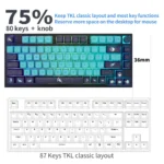 EPOMAKER SKYLOONG GK75 Jelly Fish RGB Gaming Keyboard - Gateron Optical Red Switch Hot Swappable
