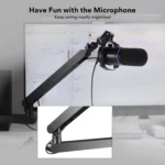 MAONO BA92 Low Profile Microphone Arm, Mic Boom Arm with Cable Management Channels, Desk Clamp, Versatile Mounting, and Fully Adjustable, Heavy Duty Microphone Stand