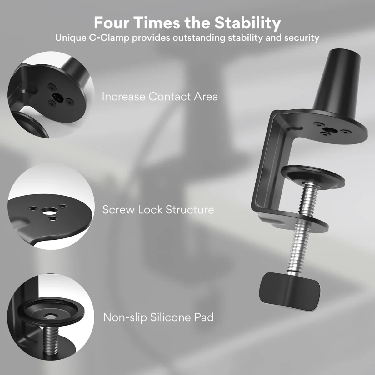 MAONO BA92 Low Profile Microphone Arm, Mic Boom Arm with Cable Management Channels, Desk Clamp, Versatile Mounting, and Fully Adjustable, Heavy Duty Microphone Stand