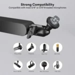 MAONO BA92 Low Profile Microphone Arm, Mic Boom Arm with Cable Management Channels, Desk Clamp, Versatile Mounting, and Fully Adjustable, Heavy Duty Microphone Stand
