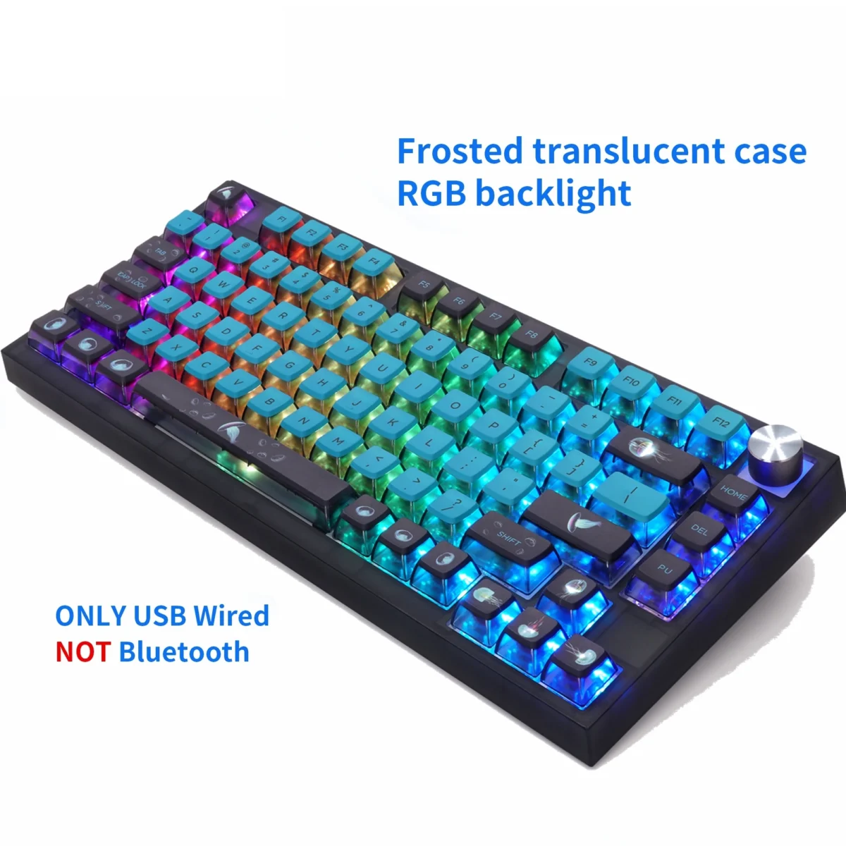 EPOMAKER SKYLOONG GK75 Jelly Fish RGB Gaming Keyboard - Gateron Optical Red Switch Hot Swappable