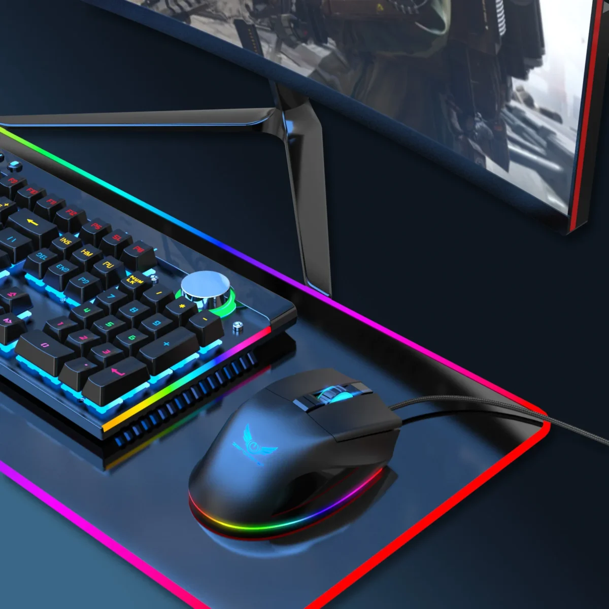 ZERODATE G26 TERMINATOR Gaming Mouse - Optical Sensor 7,200 DPI - Polling Rate 1000Hz - 8 Buttons