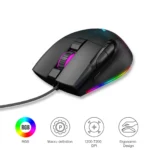 ZERODATE G26 TERMINATOR Gaming Mouse - Optical Sensor 7,200 DPI - Polling Rate 1000Hz - 8 Buttons