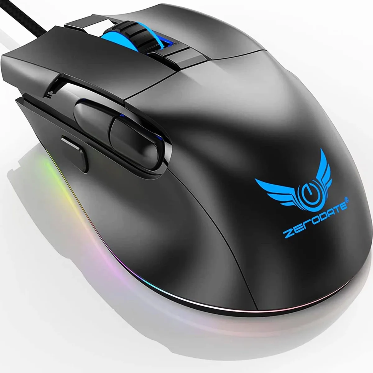 ZERODATE G26 TERMINATOR Gaming Mouse - Optical Sensor 7,200 DPI - Polling Rate 1000Hz - 8 Buttons