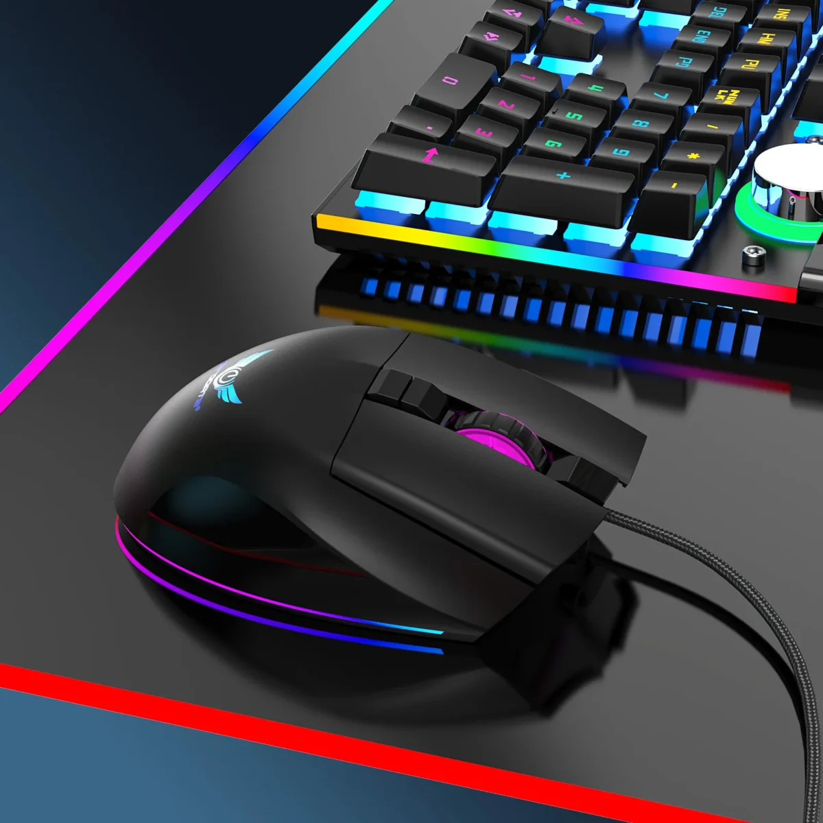ZERODATE G26 TERMINATOR Gaming Mouse - Optical Sensor 7,200 DPI - Polling Rate 1000Hz - 8 Buttons