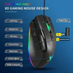 ZERODATE G26 TERMINATOR Gaming Mouse - Optical Sensor 7,200 DPI - Polling Rate 1000Hz - 8 Buttons