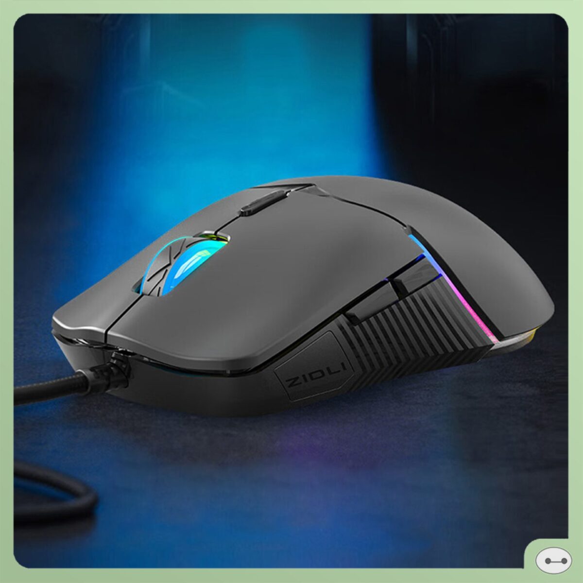 ZIDLI M80 RGB Gaming Mouse - 8800 DPI - Superlight 69G (Black)