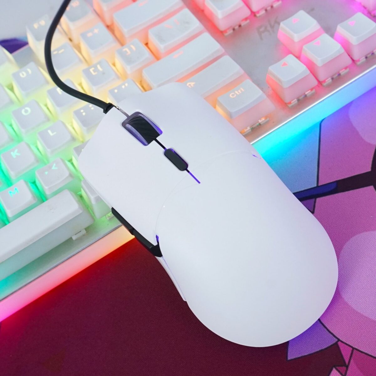 ZIDLI M80 RGB Gaming Mouse - 8800 DPI - Superlight 69G (White)