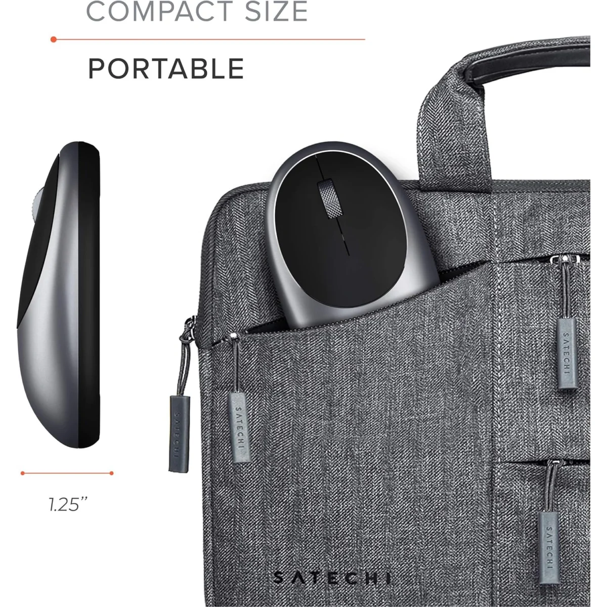 Satechi M1 Bluetooth Mouse for MacBook Pro with Rechargeable Type-C Port (Black)