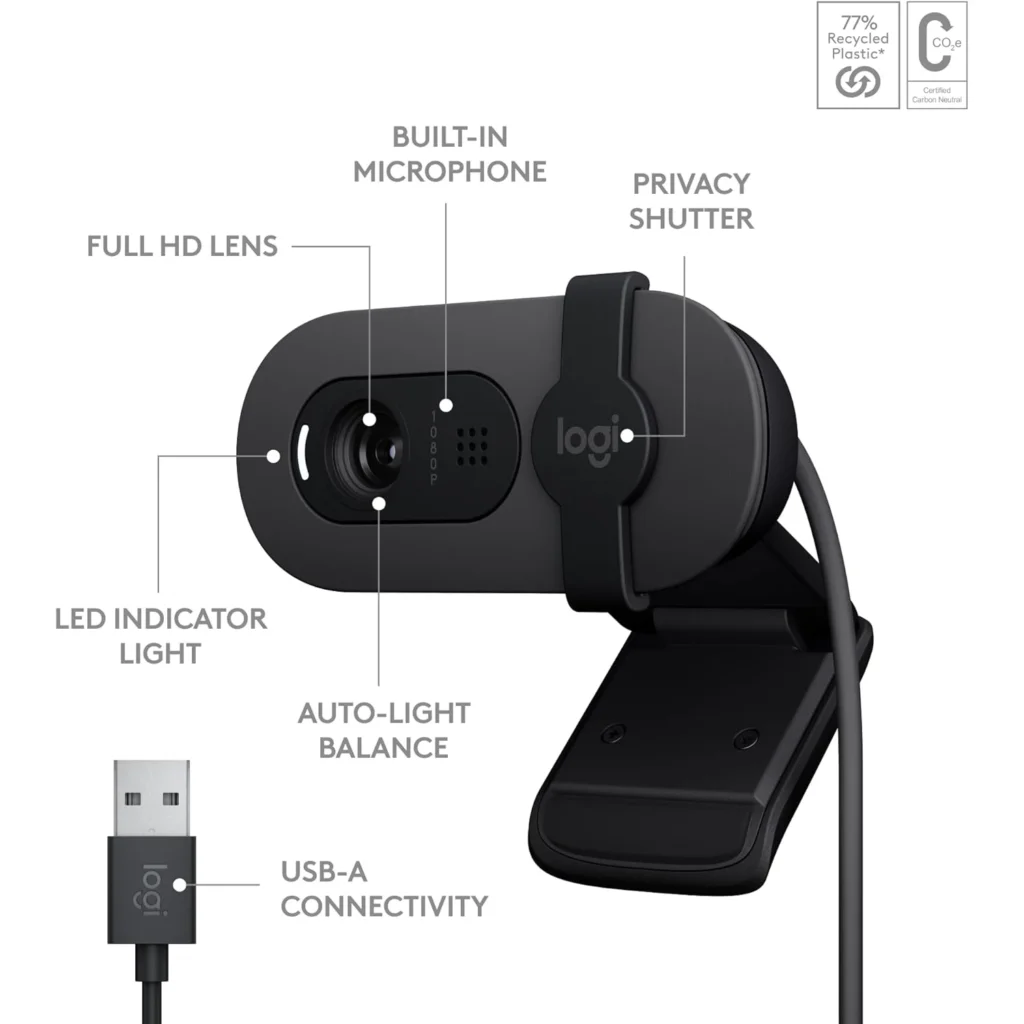 Logitech BRIO 100 Full HD 1080p webcam