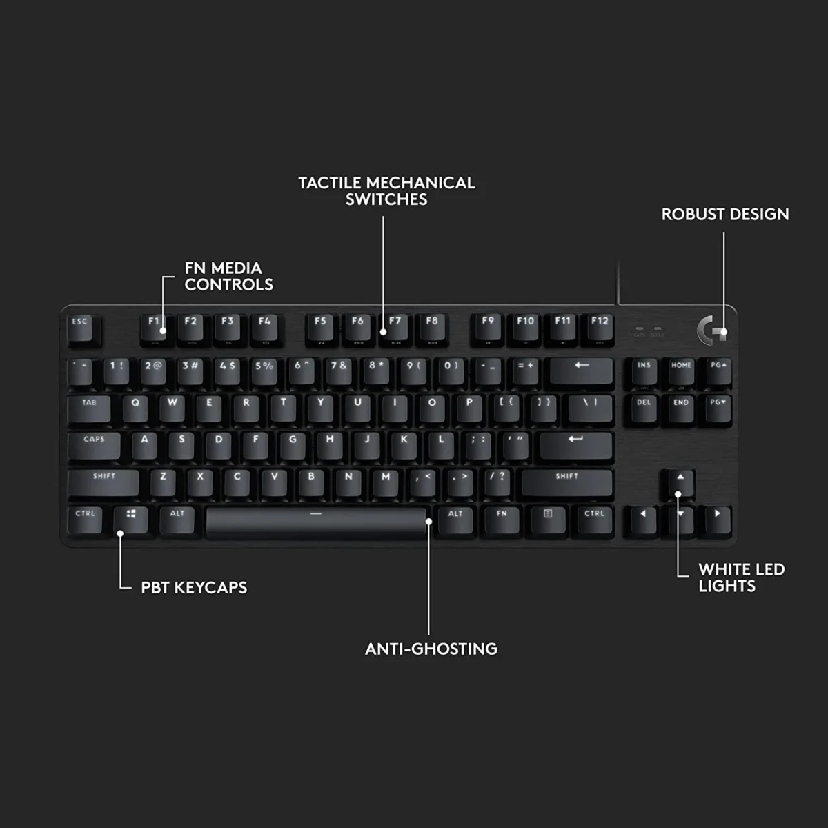 Logitech G413 TKL SE Mechanical Gaming Keyboard - Tactile Mechanical Switches