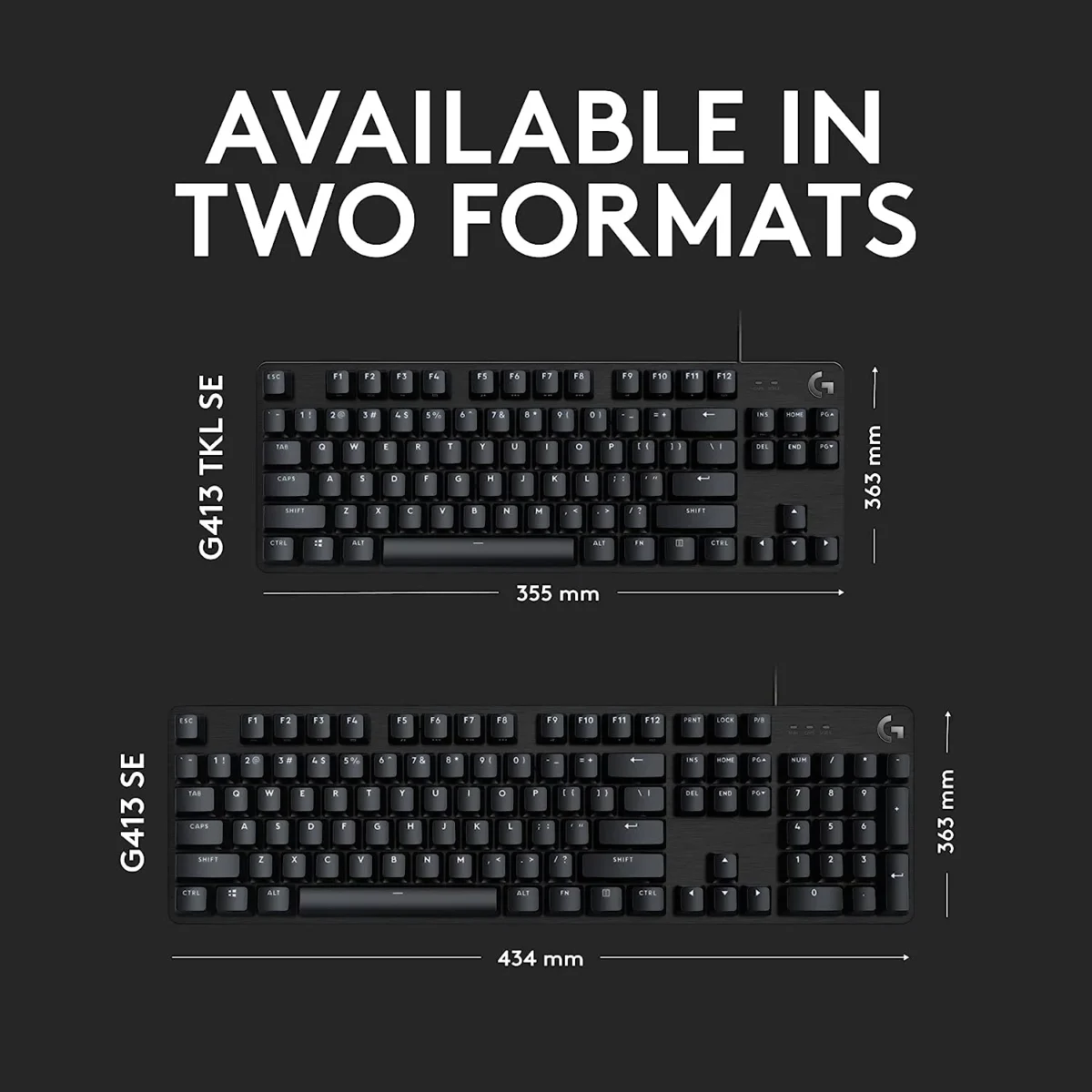 Logitech G413 TKL SE Mechanical Gaming Keyboard - Tactile Mechanical Switches