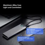SSK Aluminum M.2 NVME SATA SSD Enclosure Adapter