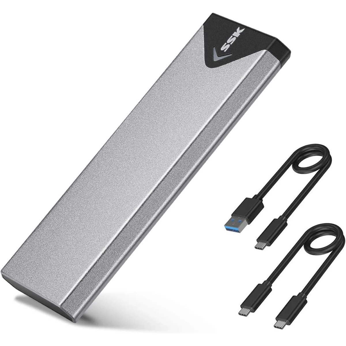 SSK Aluminum M.2 NVME SATA SSD Enclosure Adapter
