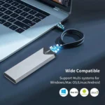 SSK Aluminum M.2 NVME SATA SSD Enclosure Adapter