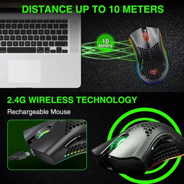 BENGOO KM-1 Wireless RGB Gaming Mouse