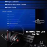 EKSA E900 PRO RGB Gaming Headset - 7.1 Surround Sound (Red)