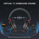 EKSA E900 PRO RGB Gaming Headset - 7.1 Surround Sound (Red)