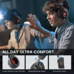 EKSA E900 PRO RGB Gaming Headset - 7.1 Surround Sound (Red)