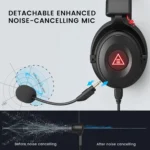 EKSA E900 PRO RGB Gaming Headset - 7.1 Surround Sound (Red)