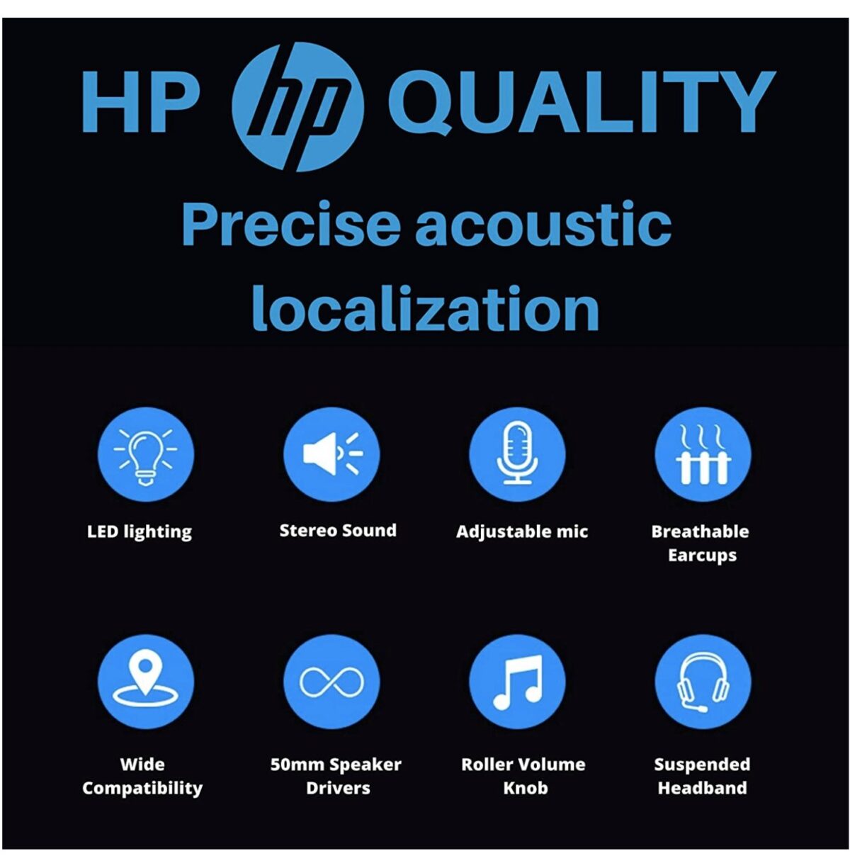 HP H200S USB Gaming Headset – 7.1 Surround Sound