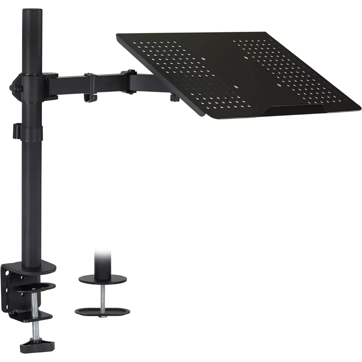 Laptop Desk Mount, Full Motion Laptop Arm with Vented Tray