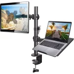 Laptop Monitor Mount, Single Monitor Desk Mount Holds 13-32 inch Computer Screen, Laptop Notebook Desk Mount Stand Fits Up to 17 inch, Fully Adjustable Weight Up to 10 Kg
