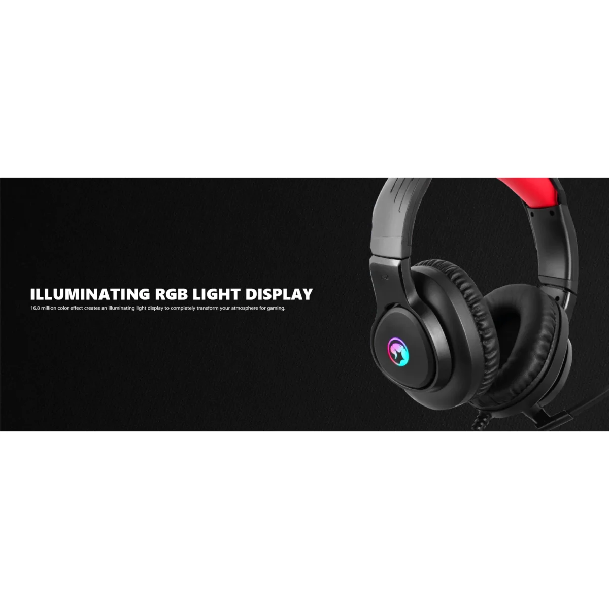 MARVO HG8958 RGB Gaming Headset - Stereo Surround Sound With Volume Control in Earcups