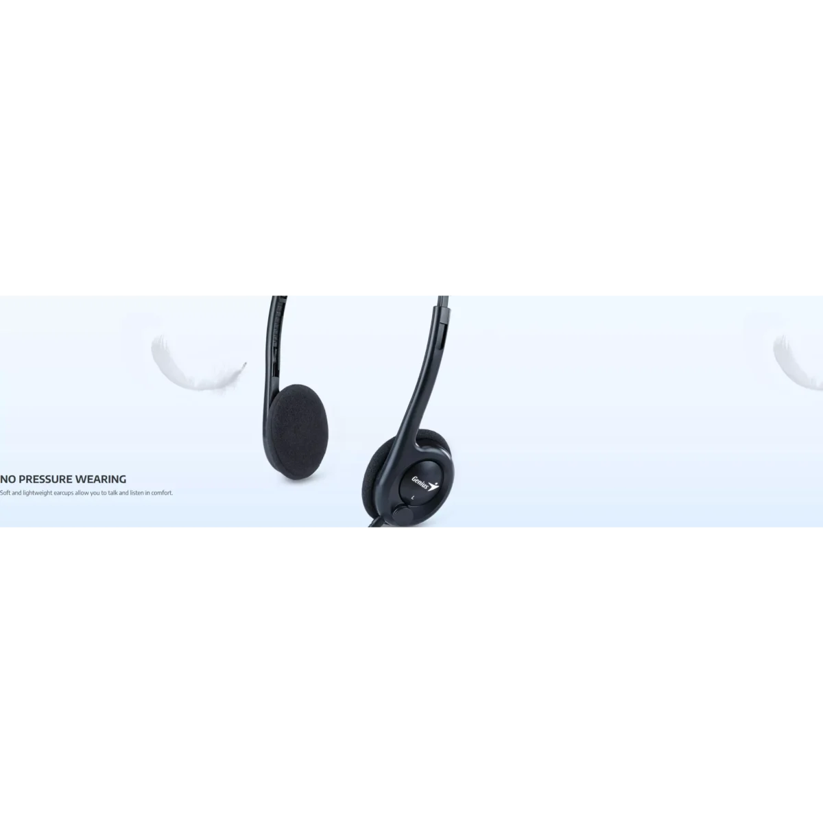 Genius HS-M200C On Ear Office Headset Lightweight With Mic Noise-cancelling Microphone For Office, Call Center