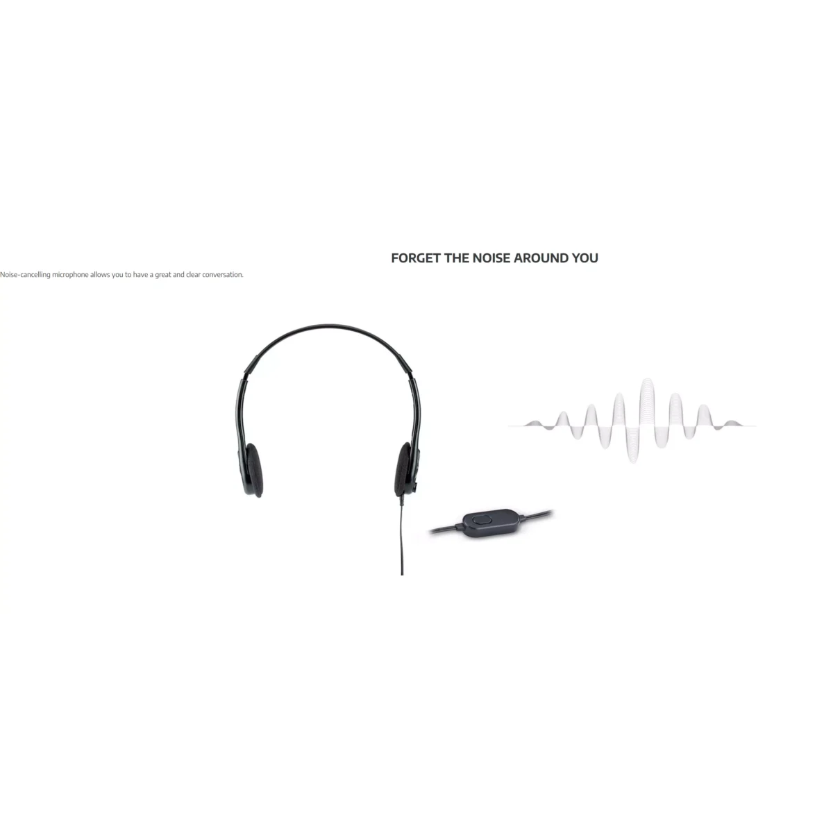 Genius HS-M200C On Ear Office Headset Lightweight With Mic Noise-cancelling Microphone For Office, Call Center