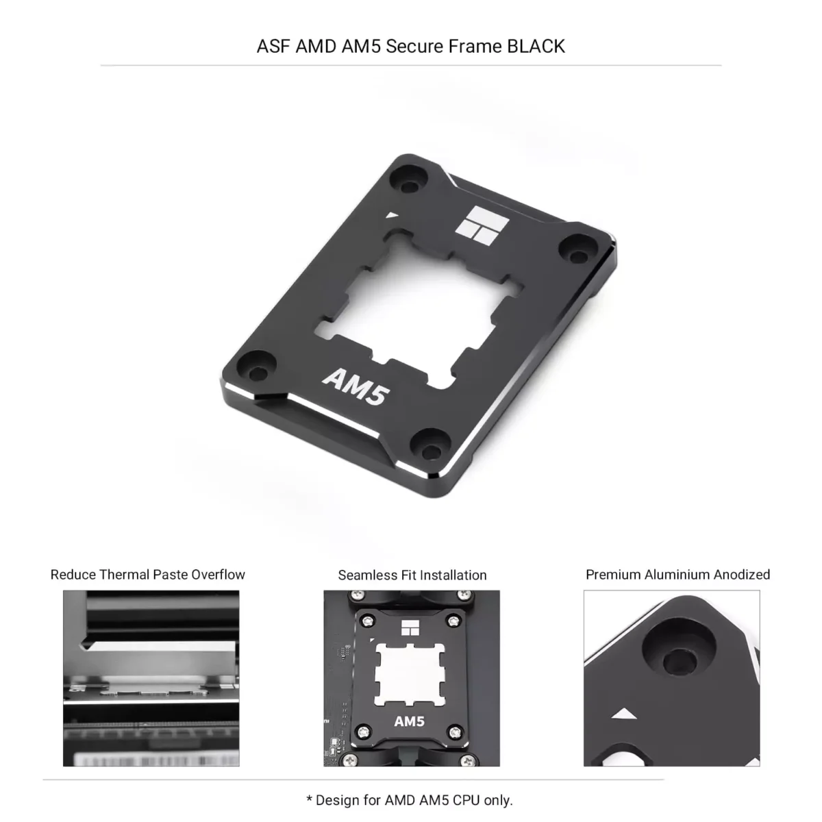 Thermalright AM5 CPU Frame + Thermal Paste TF7 2 Gram 12.8WM.K (Black)