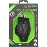 BATTLETRON RGB Gaming Mouse - Optical Sensor 2,400 DPI - 6 Buttons - Braided Cable
