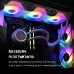 ID-COOLING DF-12025-ARGB Trio Snow Case Fan Addressable RGB 5V ARGB MB Aura Sync PWM Fan for CPU CoolerRaidatorPC Chassis (Remote Control Included)