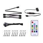 ID-COOLING DF-12025-ARGB Trio Snow Case Fan Addressable RGB 5V ARGB MB Aura Sync PWM Fan for CPU CoolerRaidatorPC Chassis (Remote Control Included)