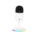 MARVO MIC06 USB RGB Gaming Microphone - Headphone 3.5MM outpute - MUTE button (White)