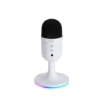 MARVO MIC06 USB RGB Gaming Microphone - Headphone 3.5MM outpute - MUTE button (White)