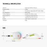 Fantech VX6 PHANTOM II Gaming Mouse - Optical Sensor 7,200 DPI