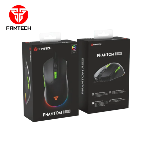 Fantech VX6 PHANTOM II  Gaming Mouse - Optical Sensor 7,200 DPI